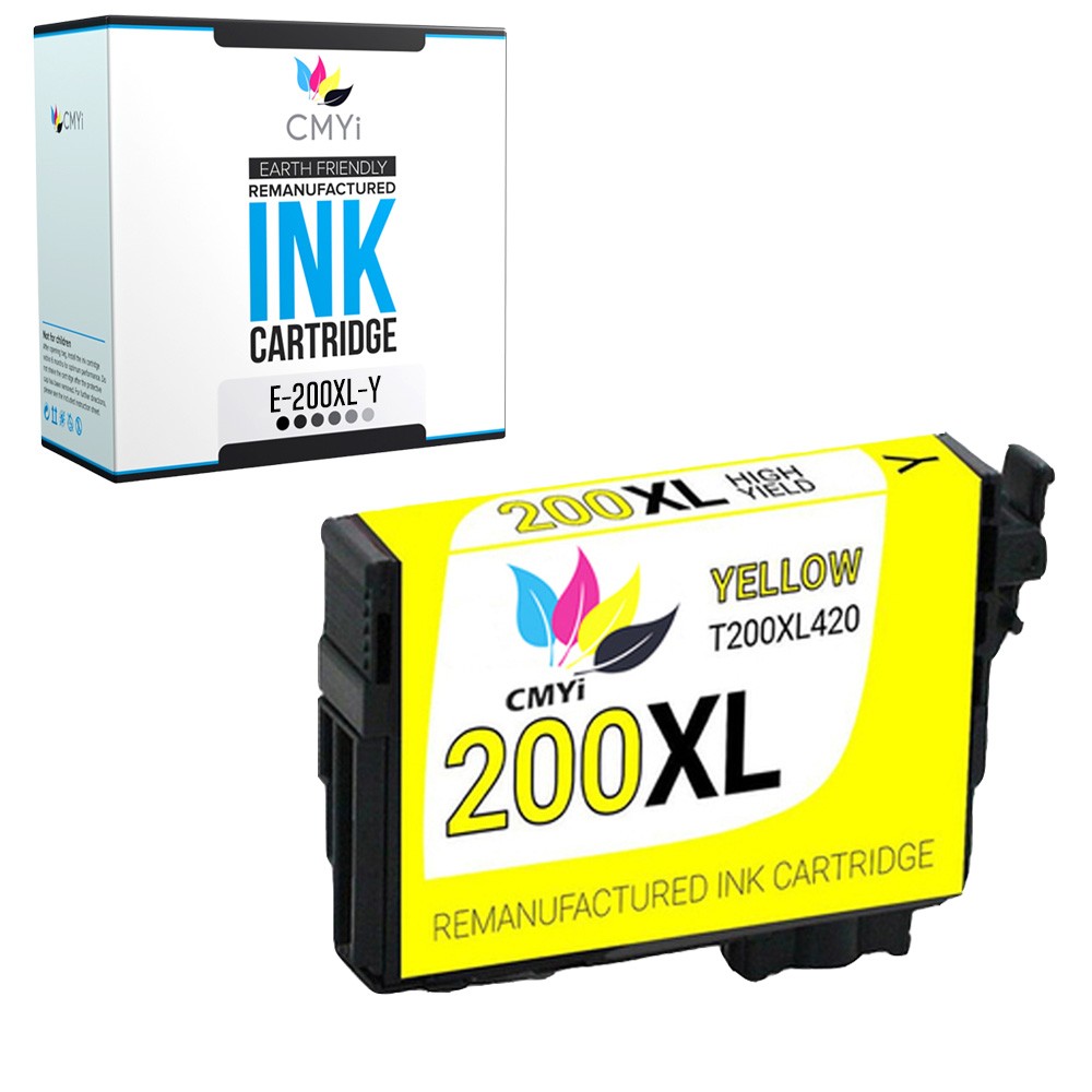 CMYi 1X Replacement 200XL Yellow Ink Cartridge for Epson Expression XP410 WF2520