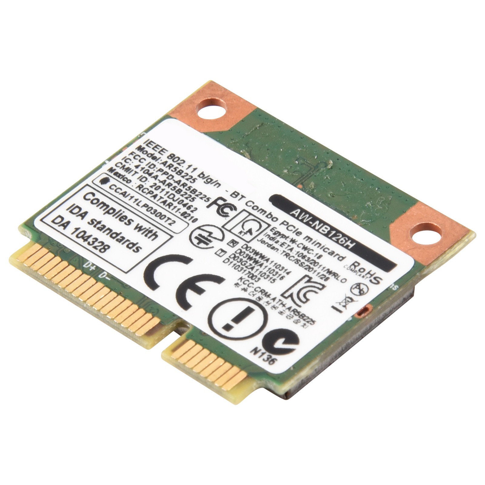New for AzureWave AW-NB097H AW-NB100H AW-NB126H AR3012 AR5B225 Half Min3339