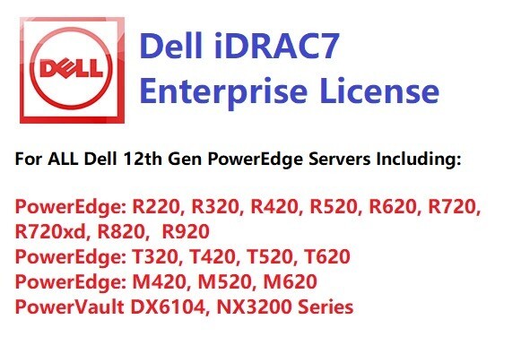 Dell iDRAC7 Enterprise for PowerEdge R320 R420 R520  R620 R720 R720xd R820 R920
