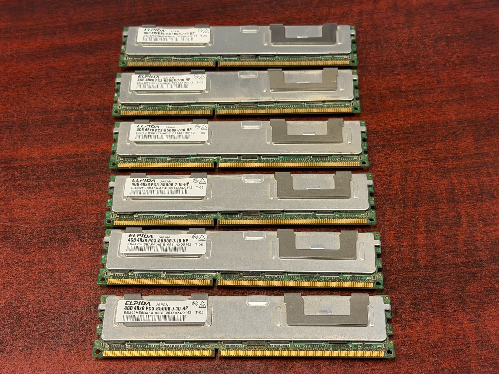 Elpida 24GB Kit (6 x 4GB) PC3-8500R DDR3 1066 ECC Server RAM EBJ42HE8BAFA-AE-E