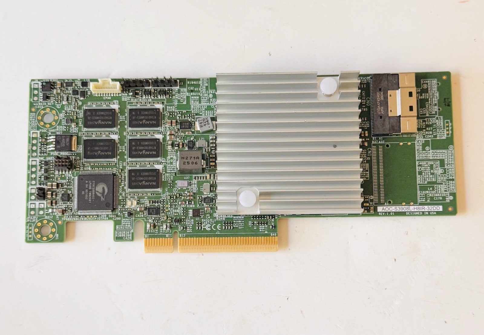 SUPERMICRO AOC-S3908L-H8iR-32DD 12Gb/s SAS PCIE 4.0 RAID ADAPTER - No Bracket