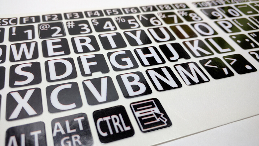 English US LARGE LETTER KEYBOARD STICKERS for Computer or Laptop, BOLD PRINT