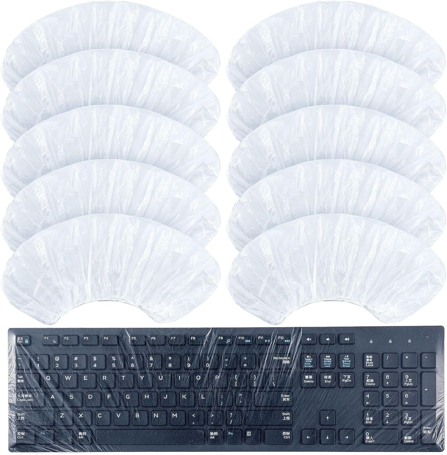 Weewooday 30 Pcs Universal Disposable Keyboard Protector Cover 0.025Mm Wipeable