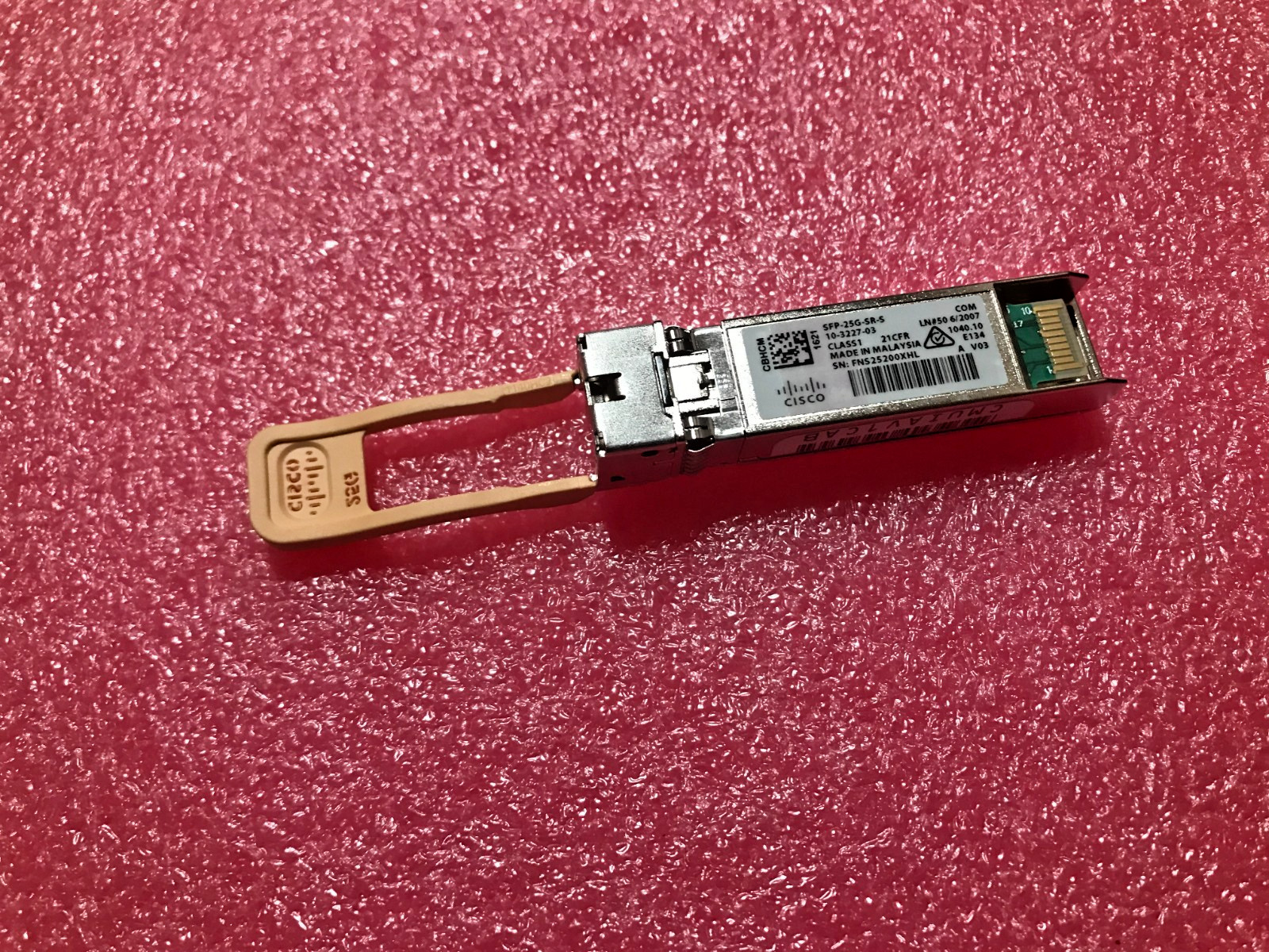 Cisco SFP-25G-SR-S 25GBASE-SR SFP28 850nm 100m MMF LC Transceiver Module W/Holo