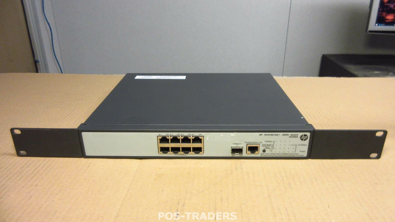 HP JG349A 1910-8G-PoE+ Switch - 8 Port Gigabit Smart Switch PoE+ 65W INCL EARS