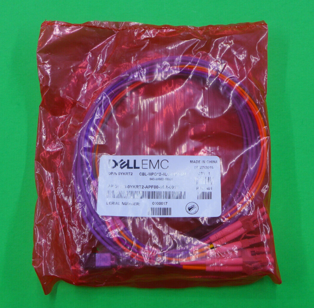 NEW Dell CBL-MPO12-4LC-OM-5M Duplex UPC Cable YKRT2