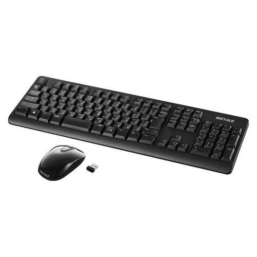 Buffalo BUFFALO Wireless 2.4GHz Full Keyboard and Silent Mouse Set Black