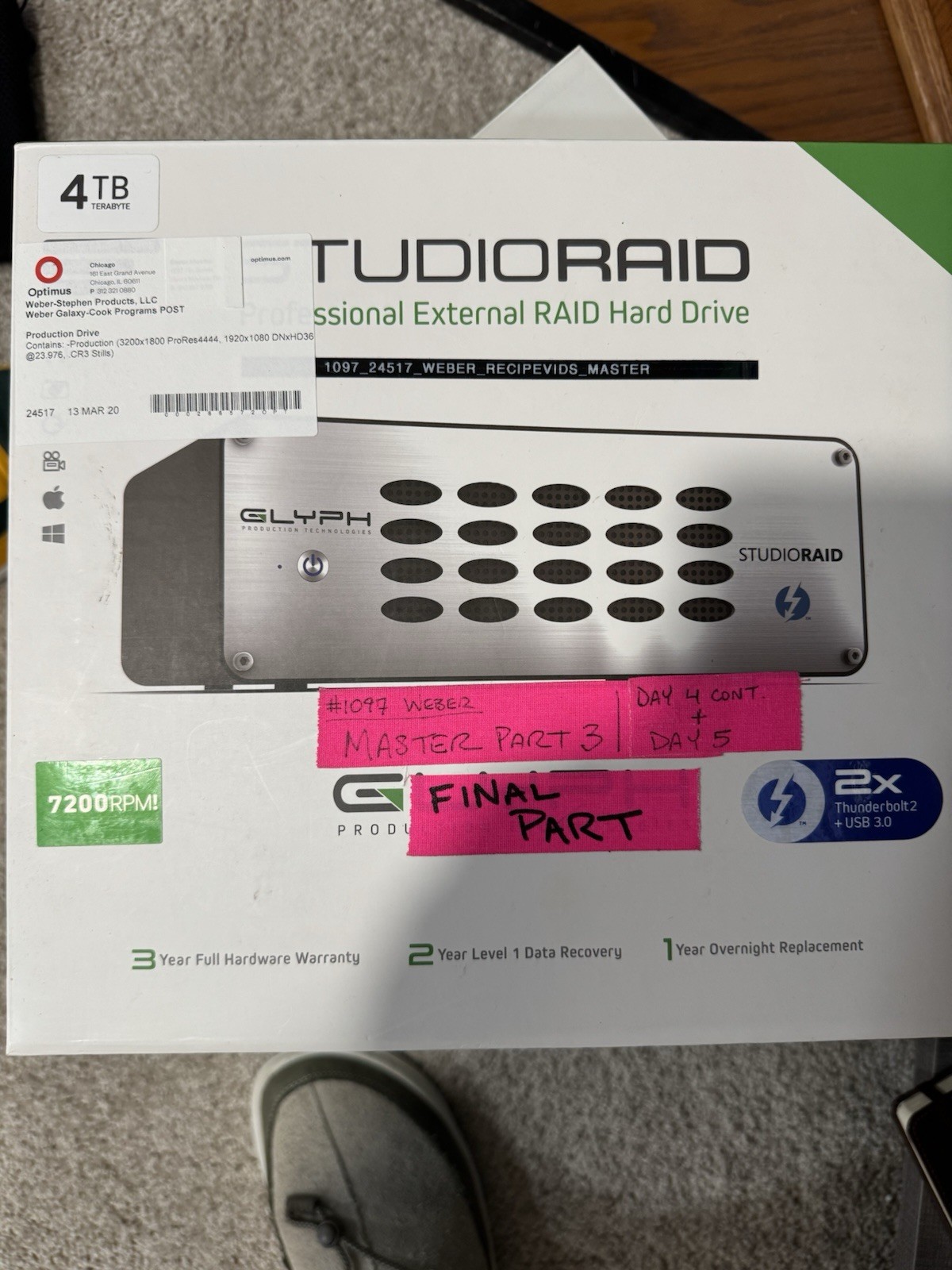 Glyph StudioRaid 4TB USB 3.0 , RAID External Hard Drive 7200rpm