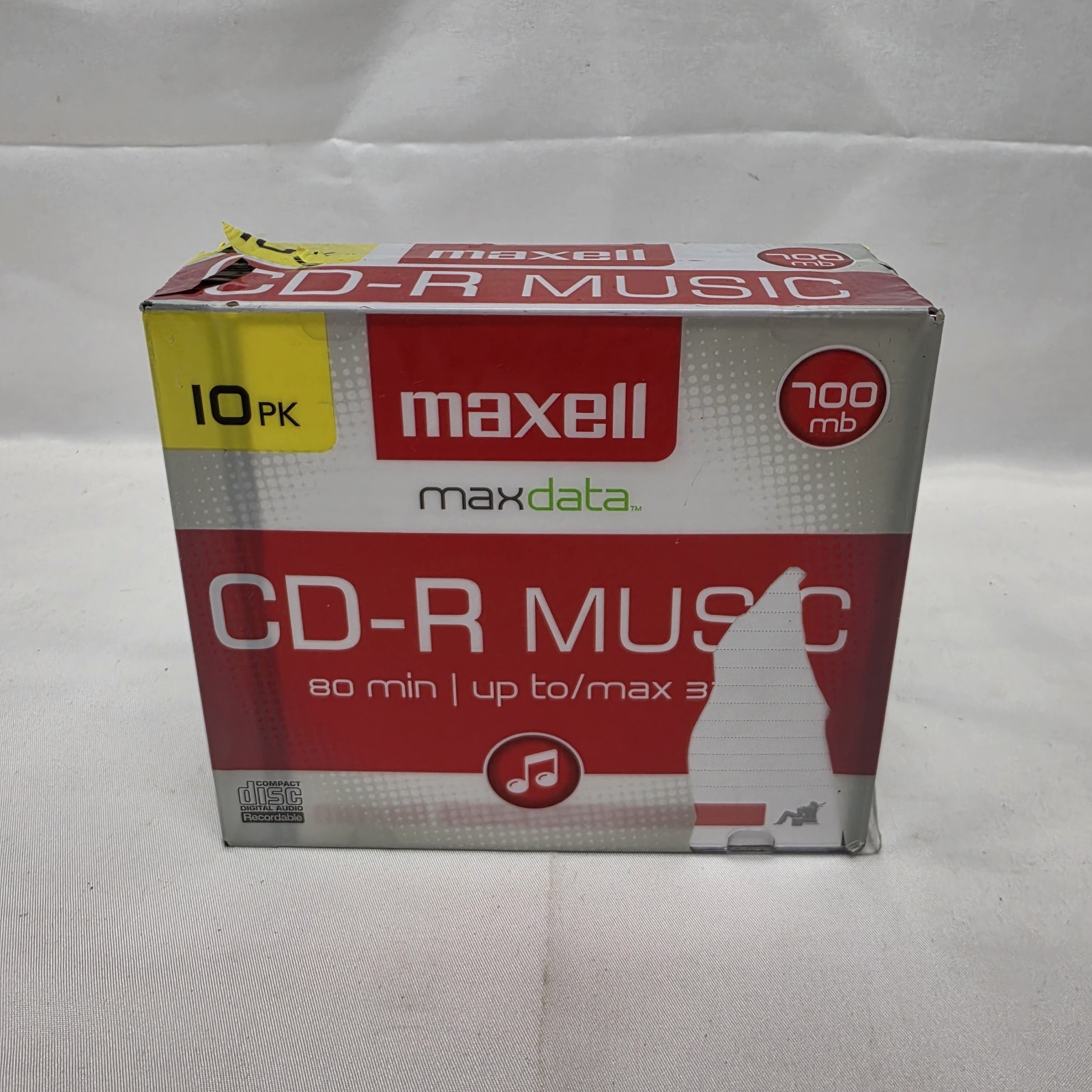 Maxell Maxdata CD-R Music 80 Min Compact Disc 700 mb 10 Pack New