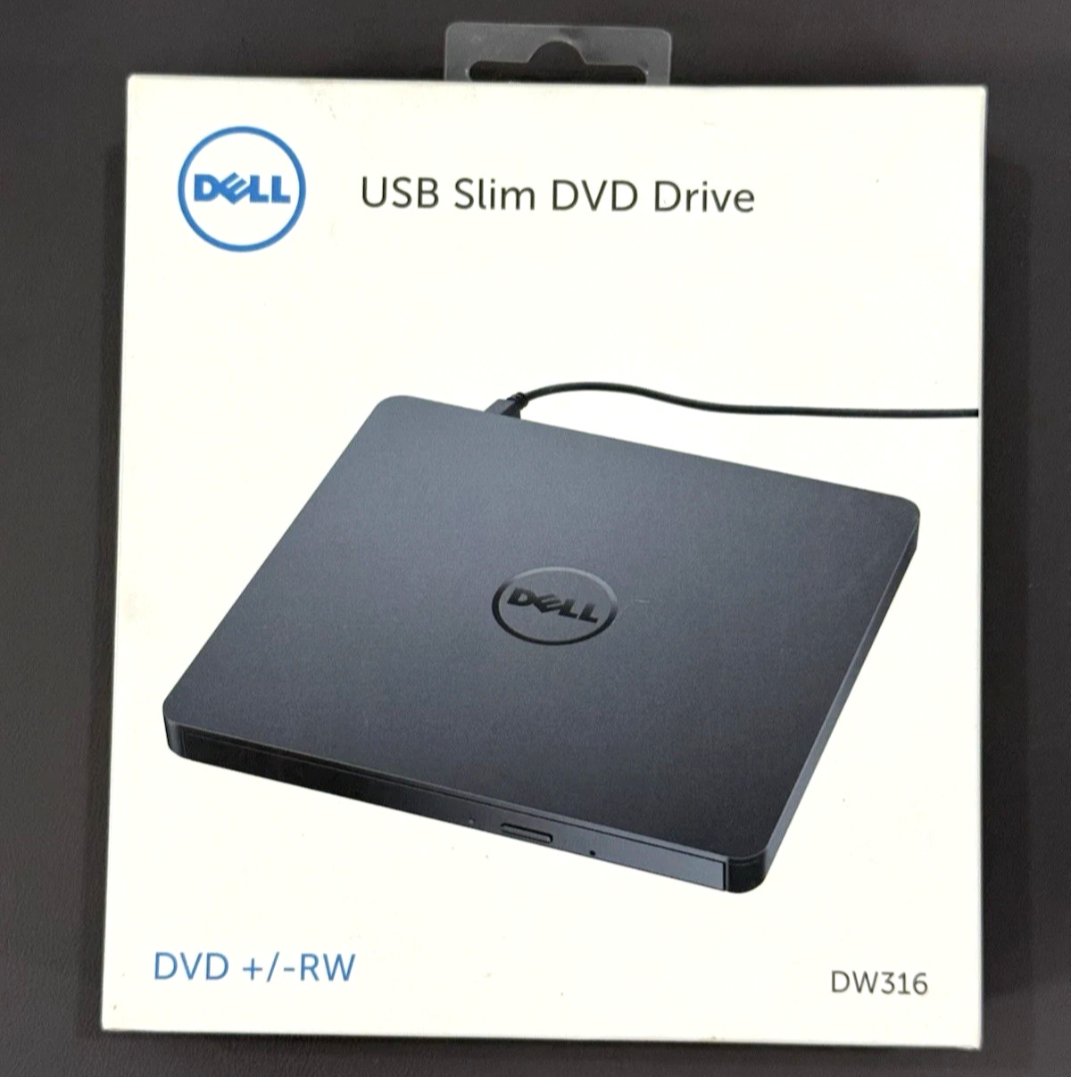 Genuine Dell Slim External DVD Drive DW316 DVD±RW DVD-RAM Drive 14mm Thickness