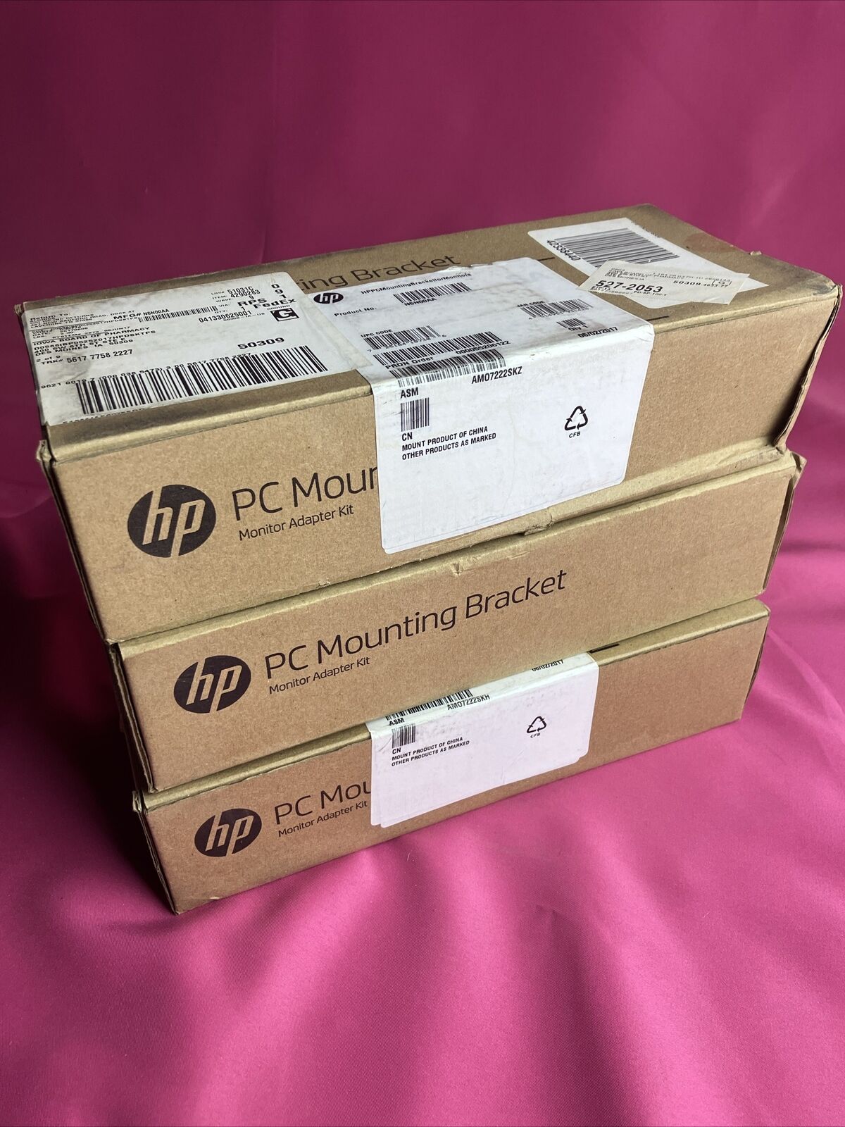 Lot of 3, Brand New Sealed HP PC Mounting Bracket for Monitors, N6N00AA