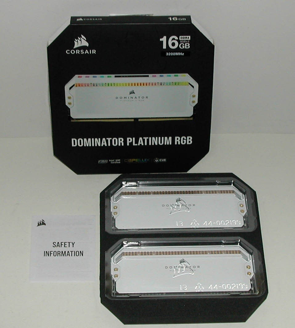 CORSAIR DOMINATOR PLATINUM RGB 16GB (2x8GB) DDR4 3200MHz