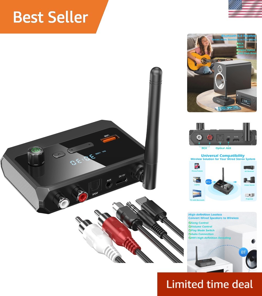 Immersive HiFi Bluetooth Receiver | Upgrade Old Stereo & Enjoy Modern Streaming