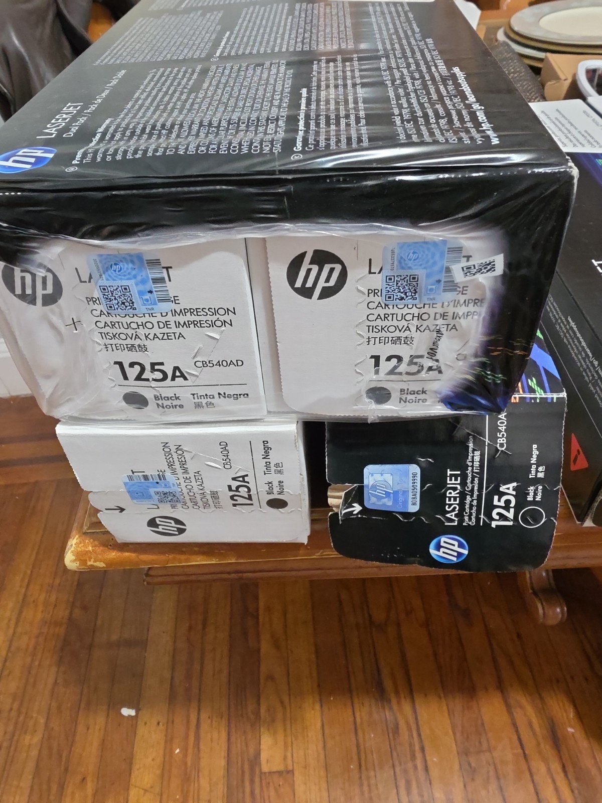 Genuine New Sealed HP 125A 9 Pack Bundle 6 Black Cb540a And 3 Blue CB541A