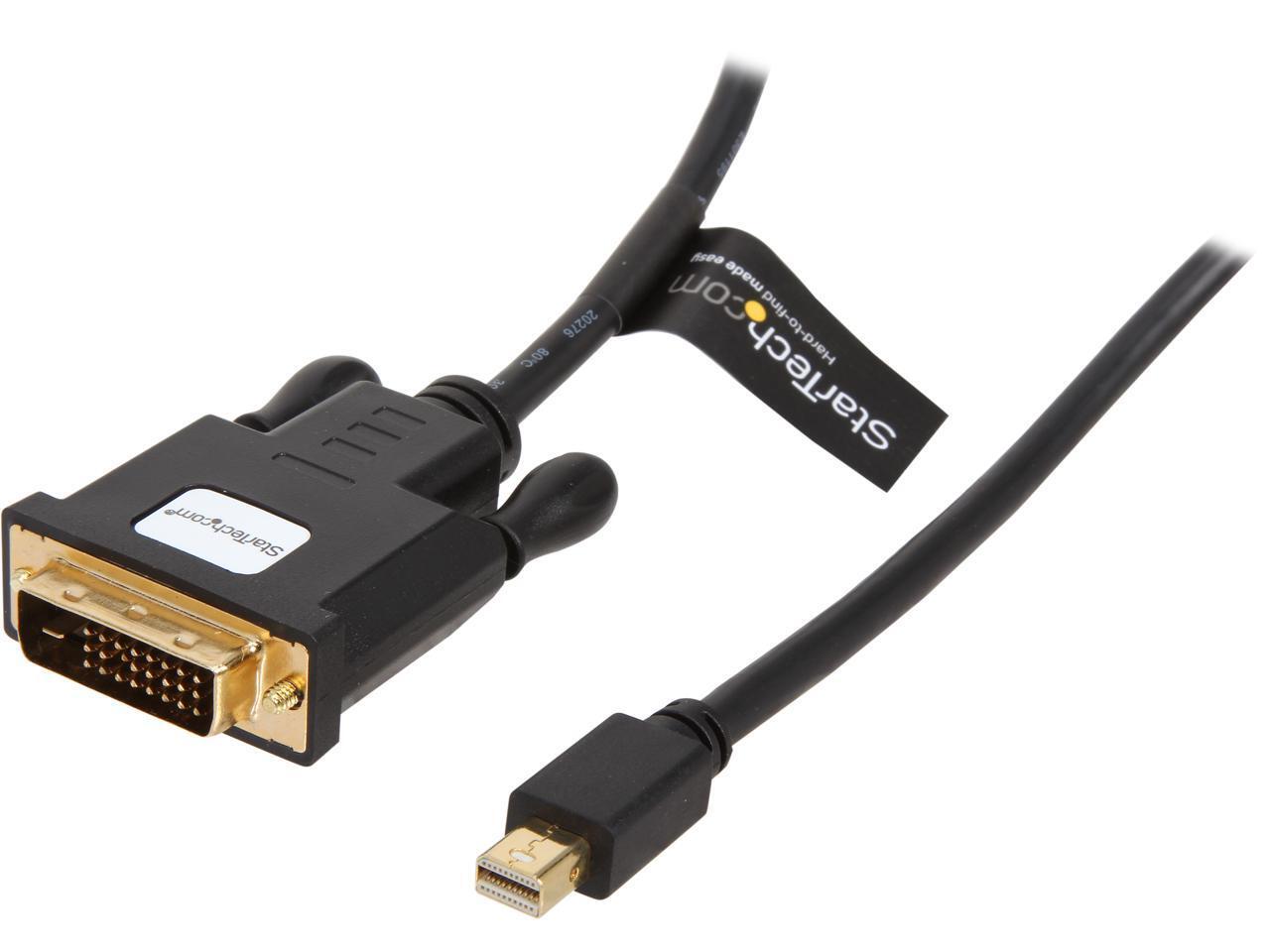 StarTech.com MDP2DVIMM6BS 6 ft Mini DisplayPort to DVI Active Adapter Converter