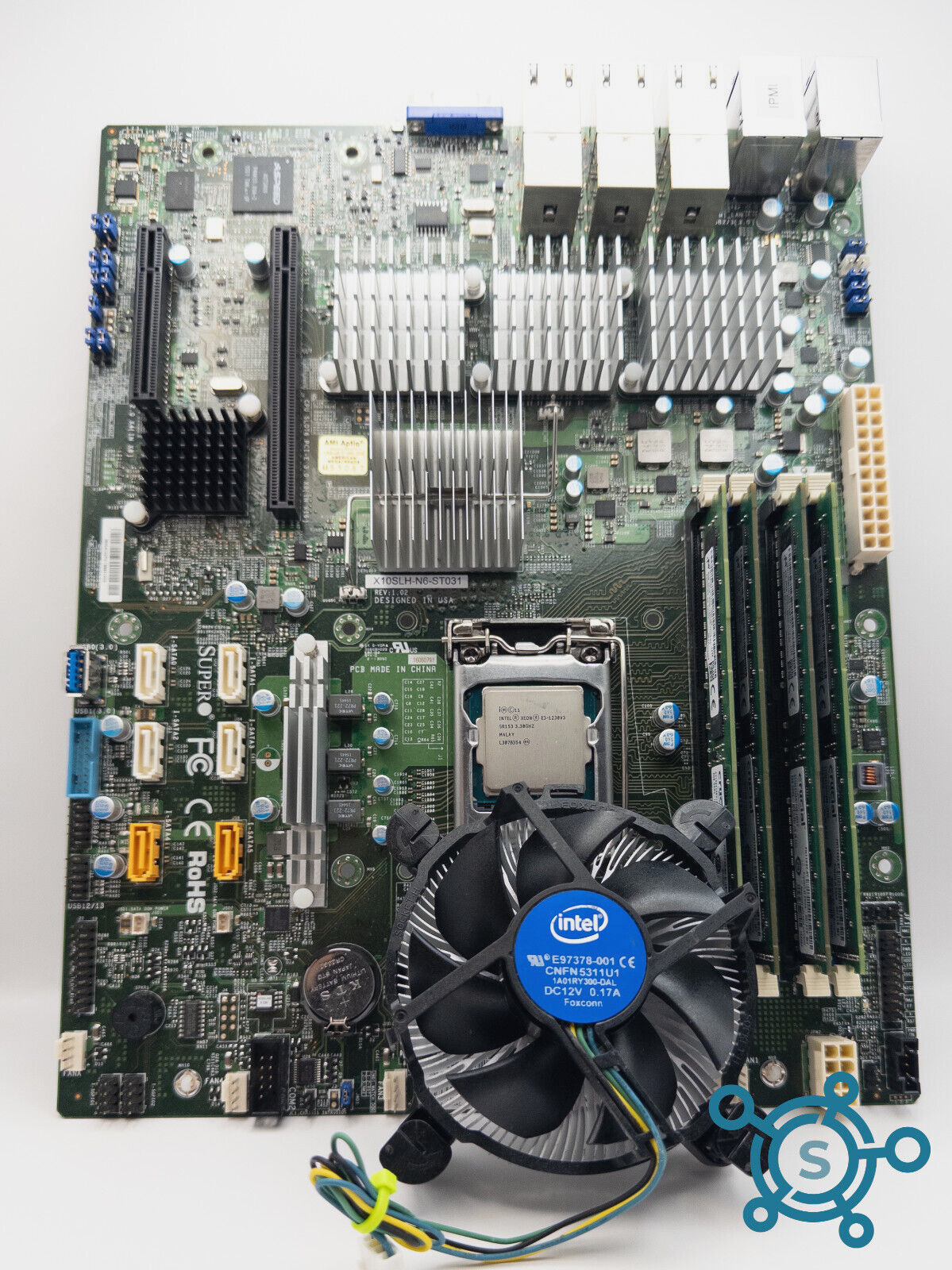 Supermicro X10SLH-N6-ST031 Motherboard w/ 6x 10GbE X540 Intel E3-1230v3 32GB ECC
