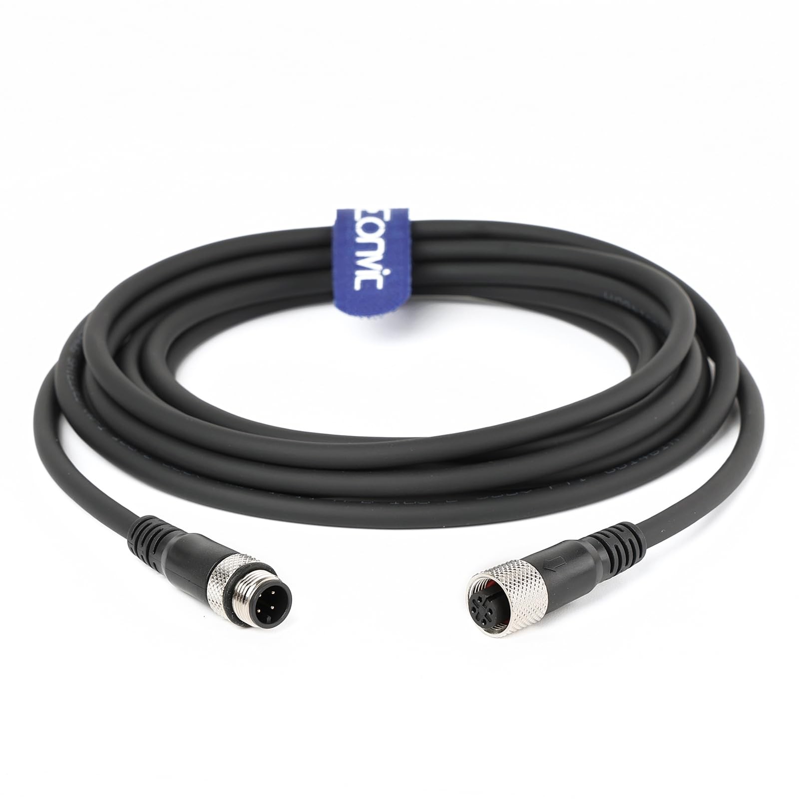 4M Industrial M12 4 Pin Male To Female Sensor Cable Straight Aviation Connector
