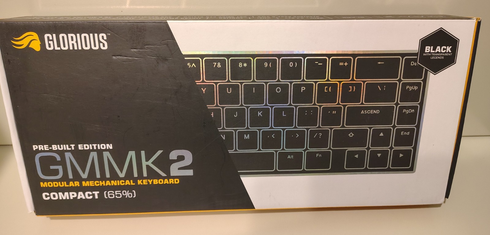 Glorious GMMK2 Compact Wired 65% Gaming Mechanical Keyboard GLO-GMMK2-65-FOX-B