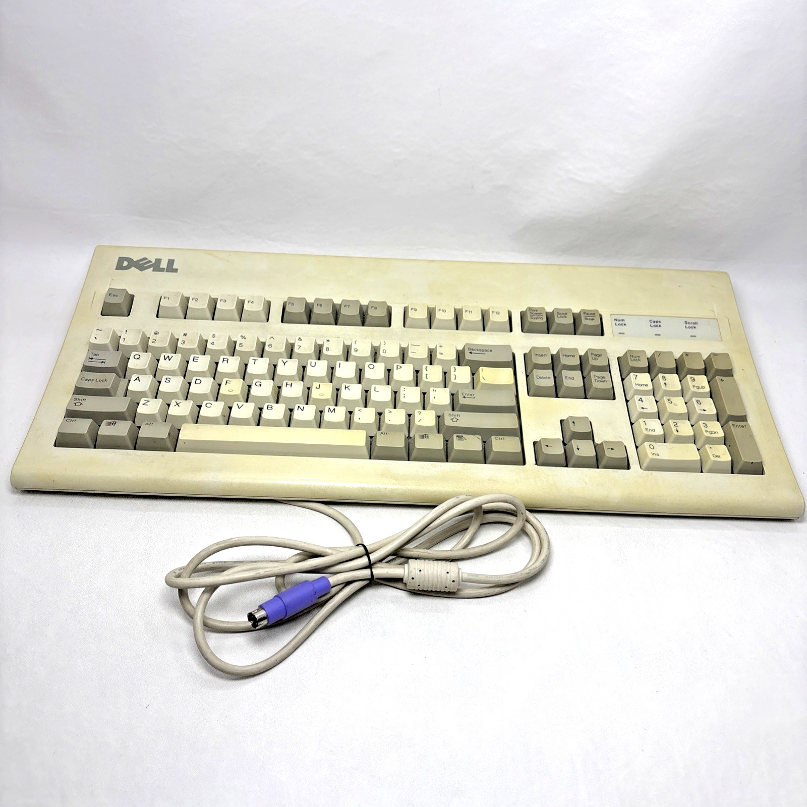 Vintage Dell AT101W Keyboard Wired Mechanical GYUM90SK PS/2
