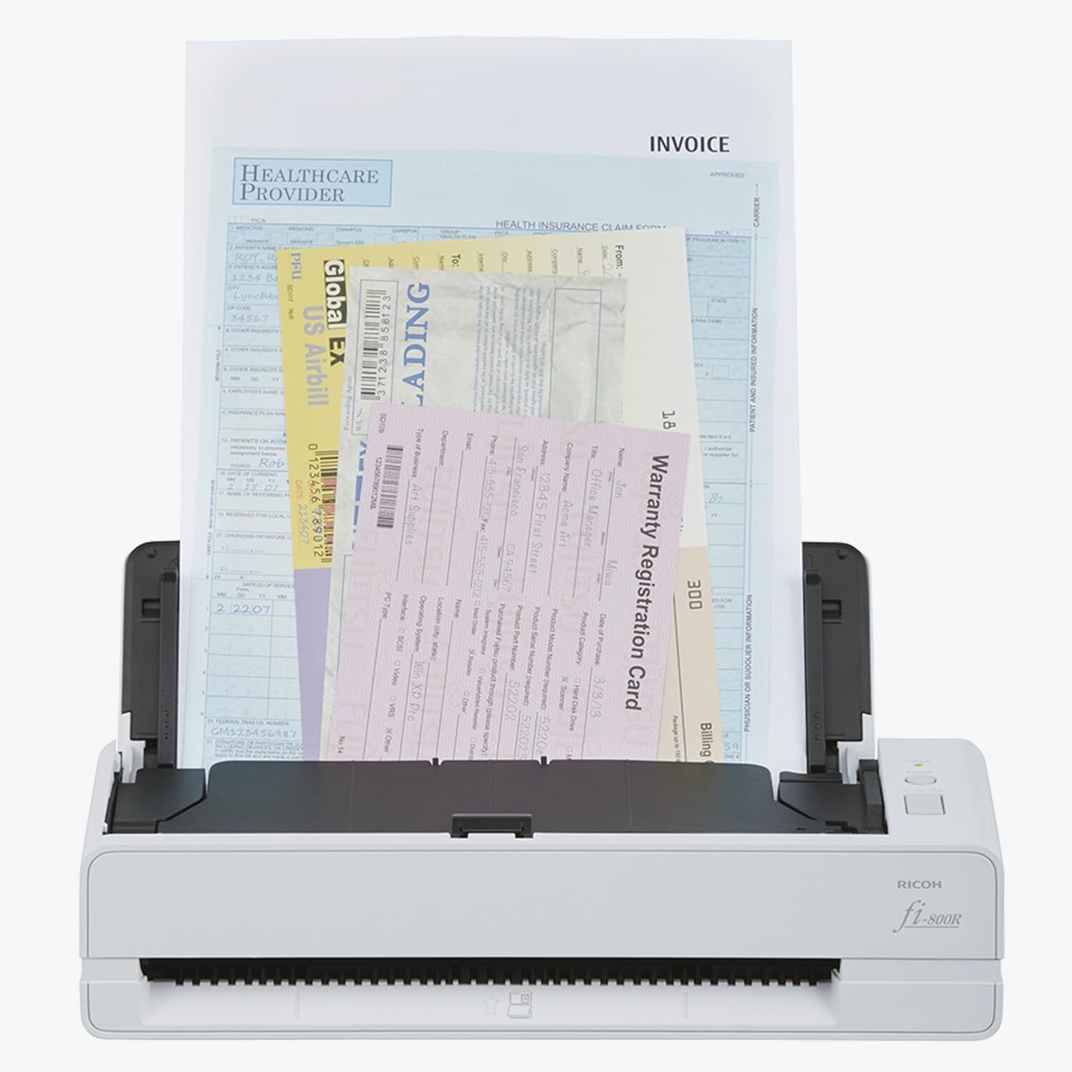 RICOH fi-800R Ultra-Compact, Color Duplex Document Scanner Dual Feeders (ADF)