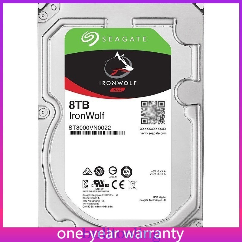 ST8000VN0022 Seagate IronWolf 8Tb NAS Internal Hard Drive HDD 3.5 Inch SATA 6G