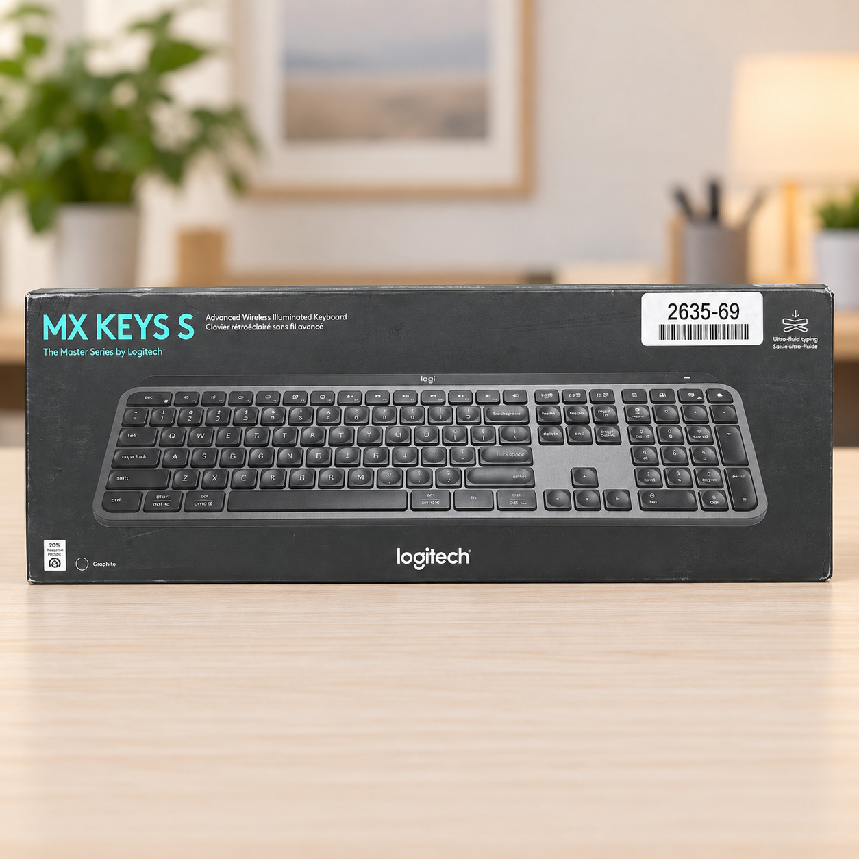 Logitech MX Keys S Advanced Wireless Illuminated Keyboard Low Graphite NEW