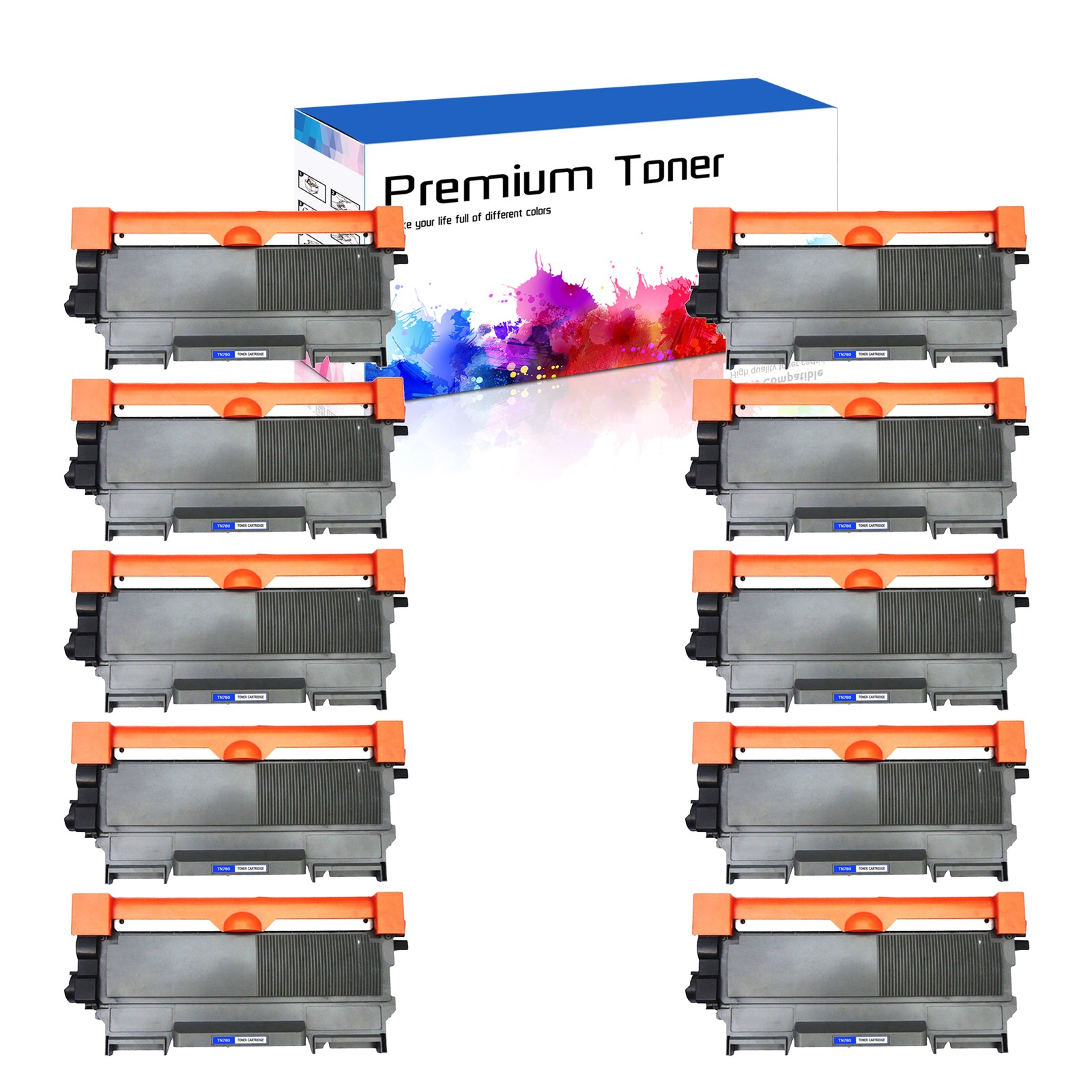 10PK BK High Yield TN780 Toner for Brother TN-780 HL-5450DN HL-5470DW HL-5470DWT