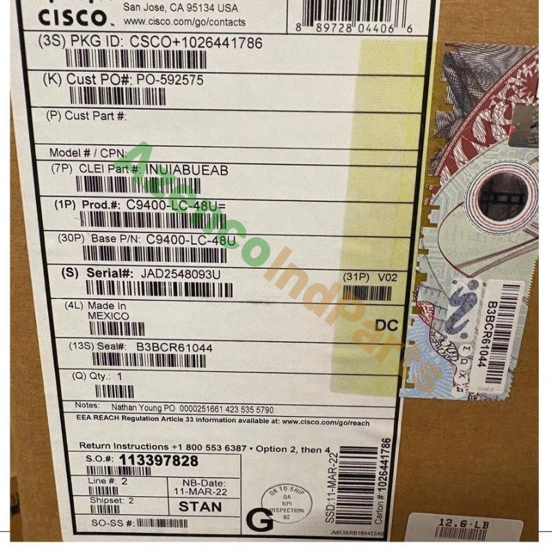 1PCS NEW C9400-LC-48U V02 Cisco Catalyst 9400 48-Port Expansion Module