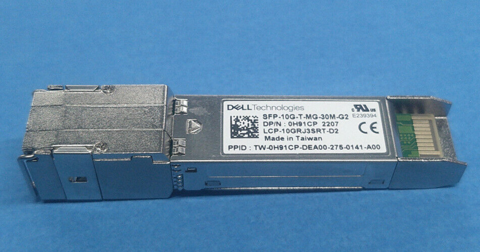 Genuine Dell Technologies SFP Transceiver SFP-10G-T-MG-30M-G2 H91CP