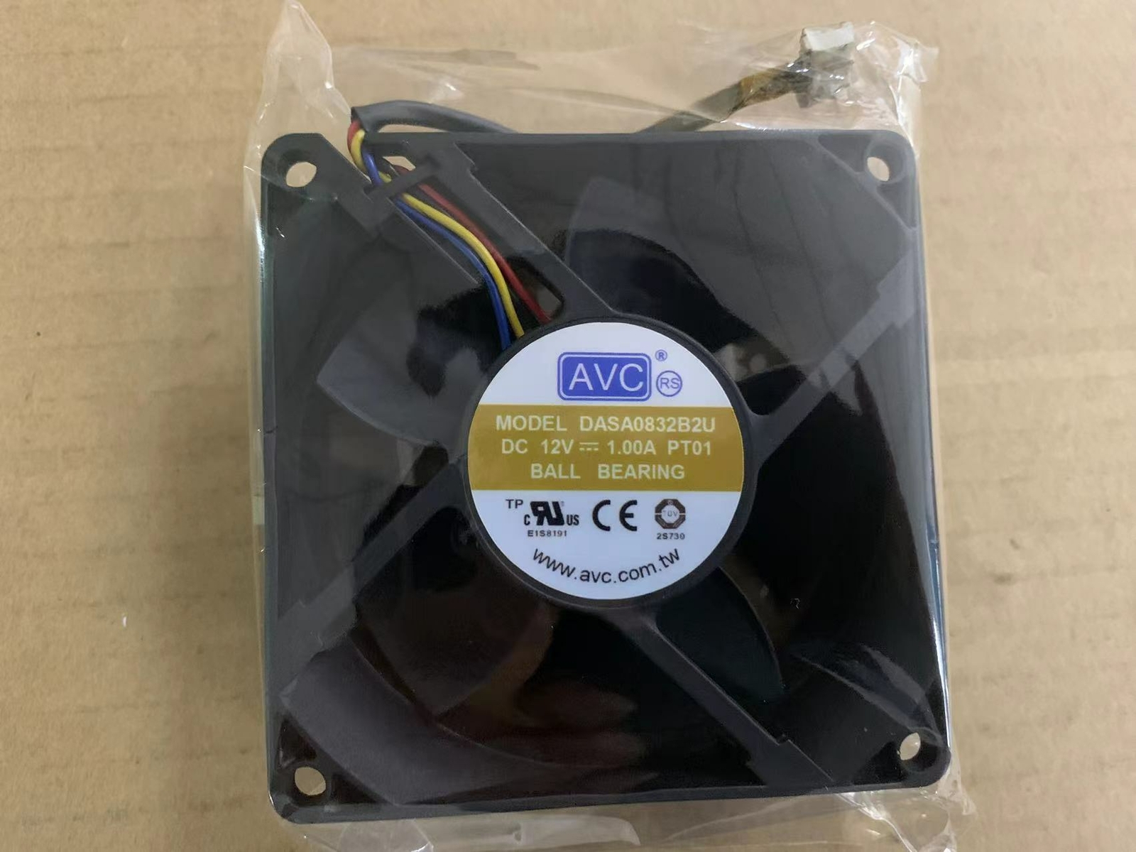1pcs AVC MODEL DASA0832B2U 8032 8CM 12V 1.0A 4wire Double Ball Cooling Fan