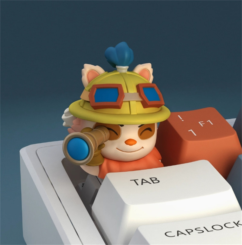 Hot Selling League Of Legends Teemo Handmade Keycap For Mechanical Keyboard New