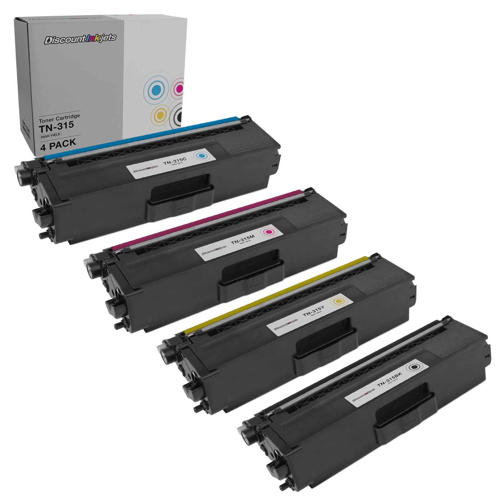 4pk Comp Toner Cartridge for Brother TN315 Black Cyan Magenta Yellow TN-315