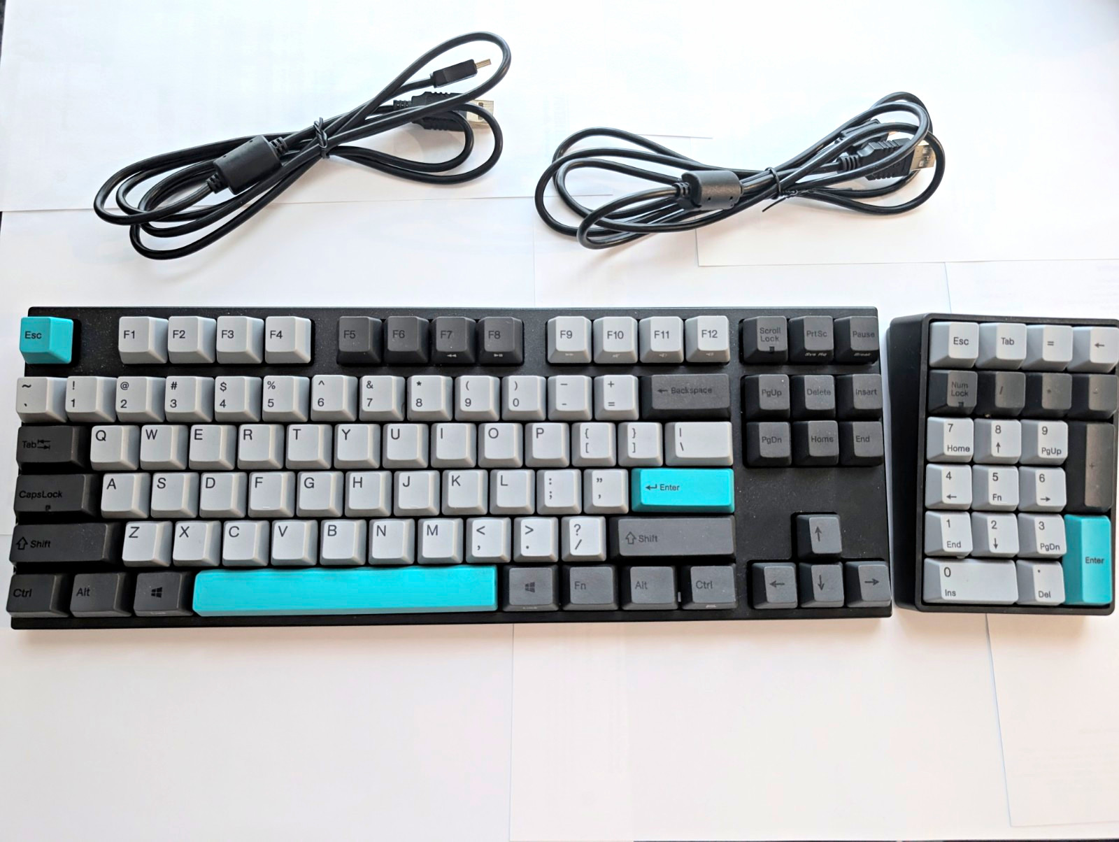 Varmilo VA87M and VA21M Mechanical Wired USB TKL Keyboard Blue/Gray with Numpad
