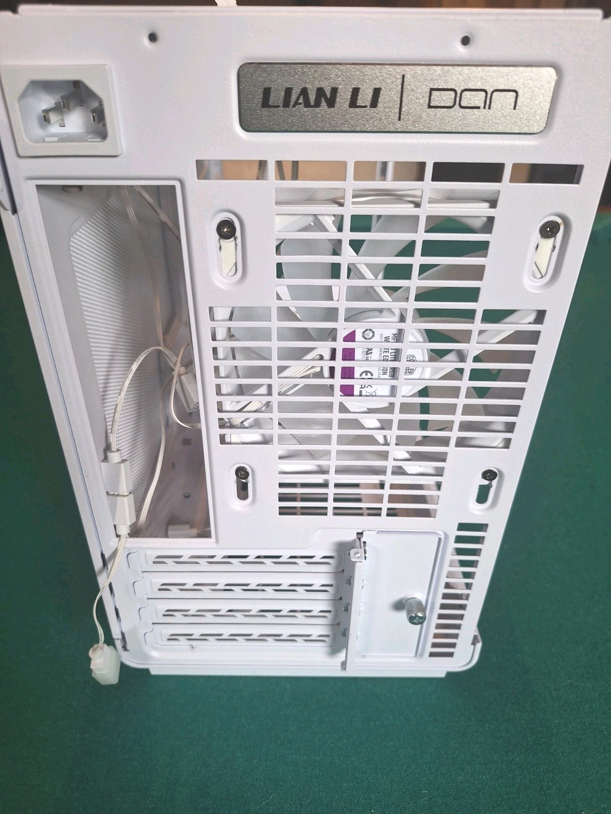 Lian Li Dan White Desktop Computer Case With 3 Fans, no glass, Never Used 