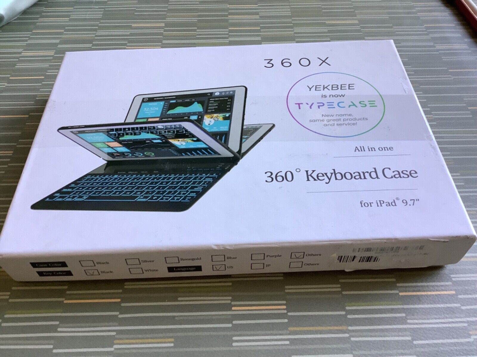 TYPECASE Yekbee 360X Backlight Rotatable Keyboard Case iPad 9.7\