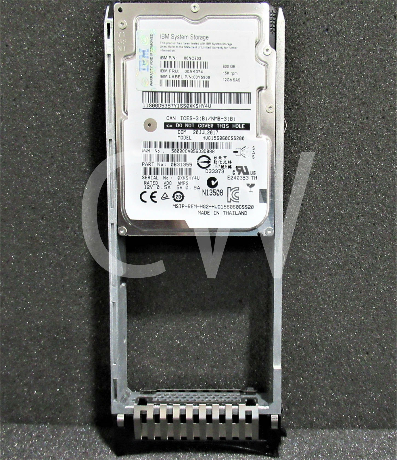 IBM 00AK374 00NC603 00Y5909 600GB 15K RPM 12Gb/s 2.5" SAS SERVER HDD Hard Drive