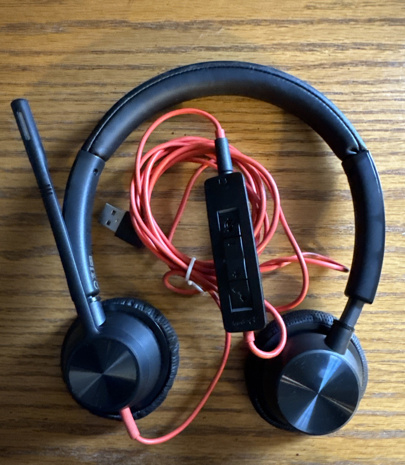Poly BlackWire 3325 Wired BW3325T Headphones with BW3300 USB-A Controller No Box