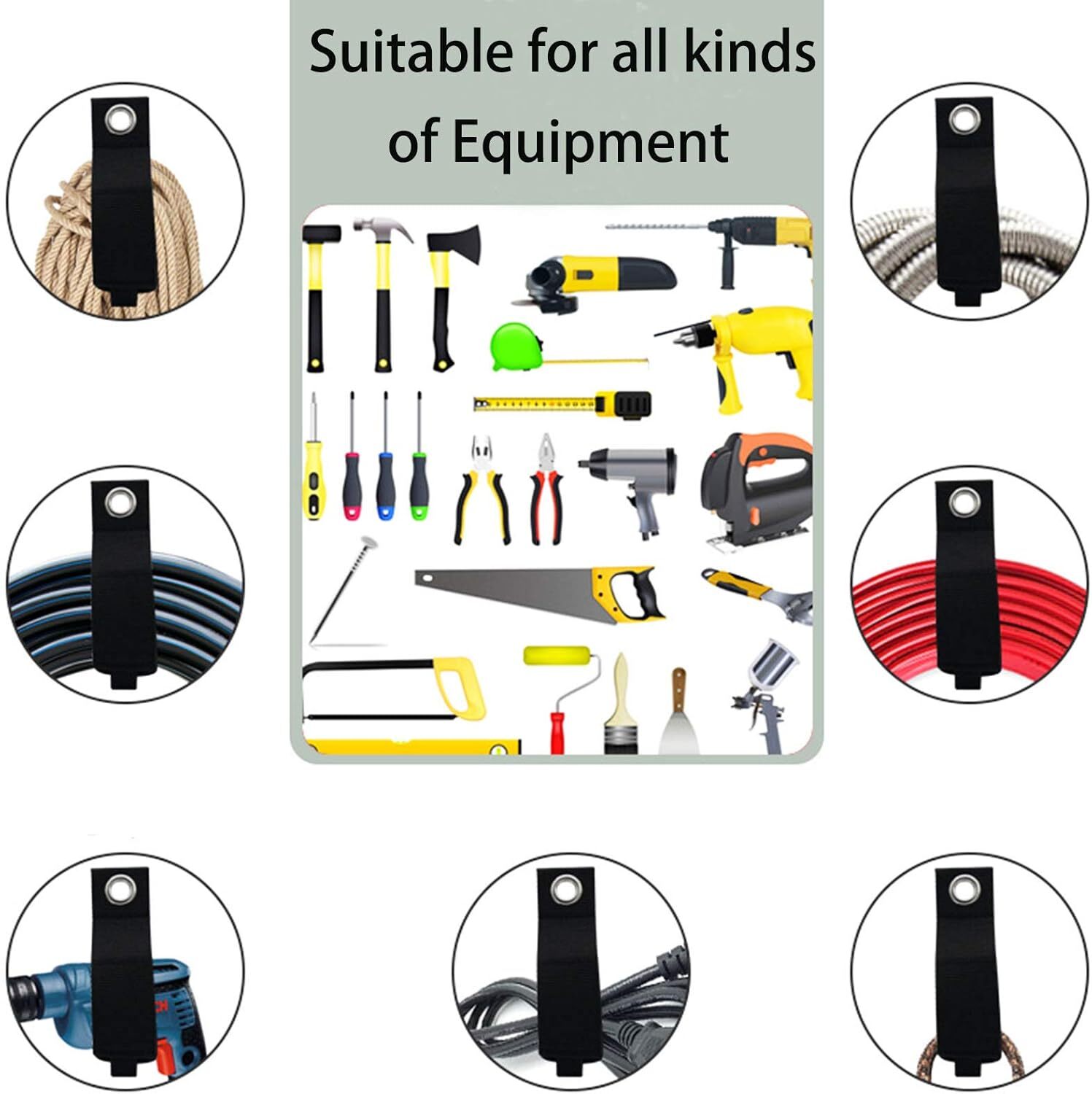 12Pcs Extension Cord Holder Organizer Heavy Duty Storage Straps Large 13 Inch