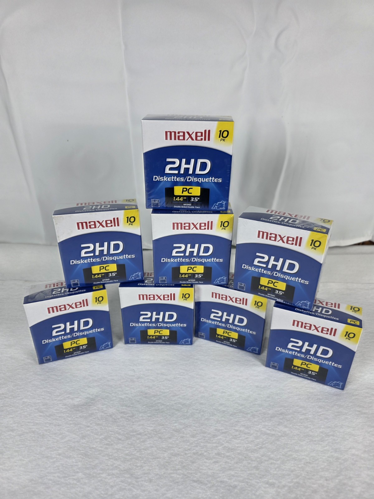 Maxell MF2HD 3.5" Floppy Disks Diskettes Lot of 80 1.44 MB PC New Factory Sealed