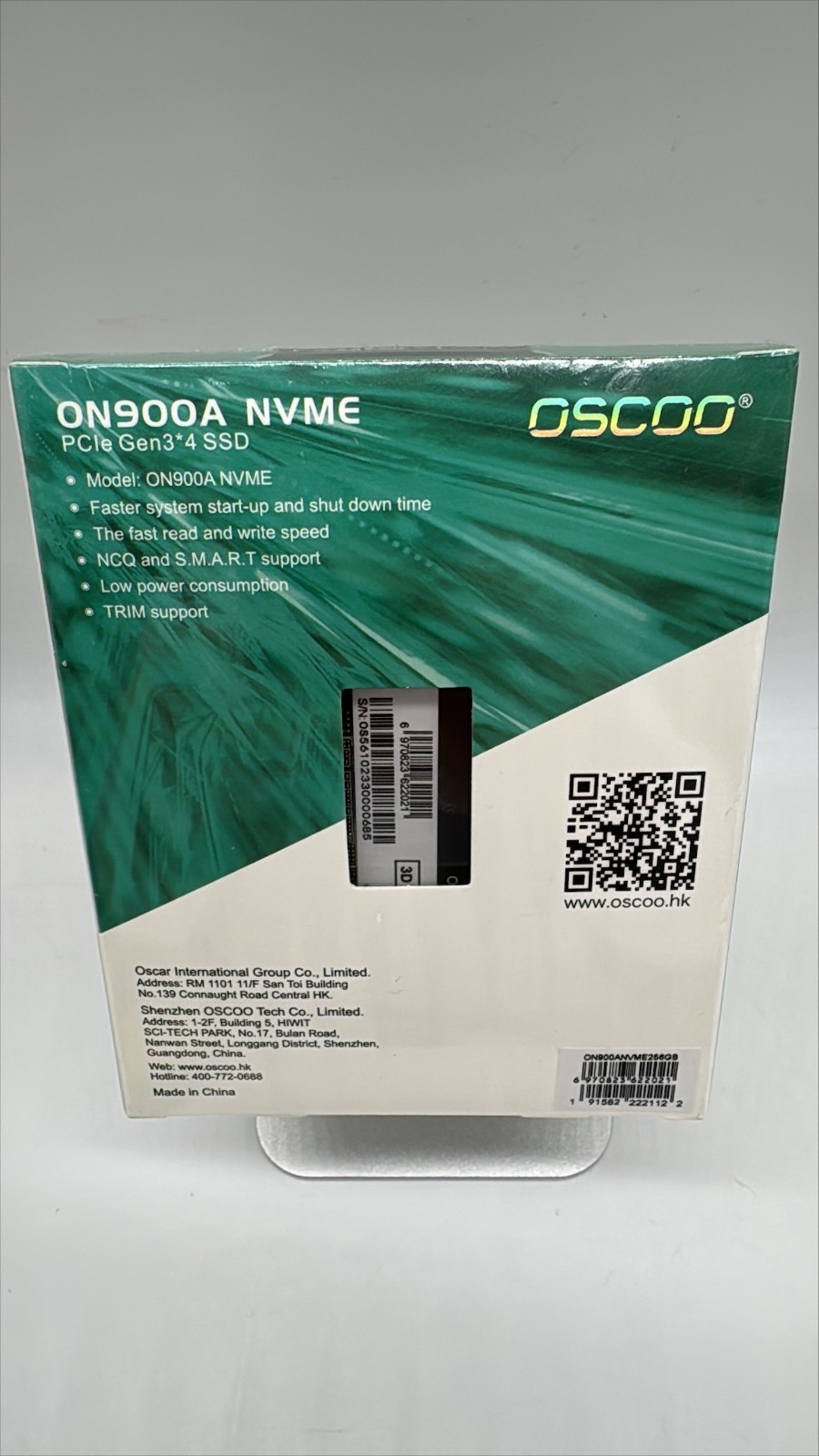 OSCOO ON900A 256GB NVMe PCIe SSD Gen3x4 Internal Solid State Drive