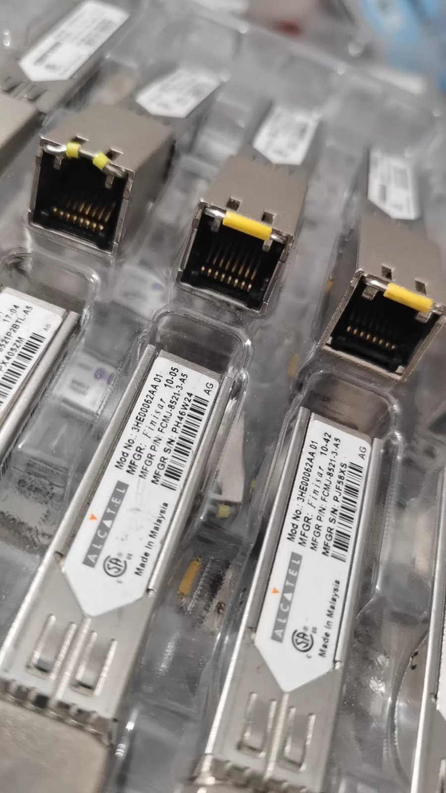 10pcs Alcatel-Lucent 3HE00062AA SFP-1G-T 1000BASE-T Copper RJ45 FCMJ-8521-3-A5