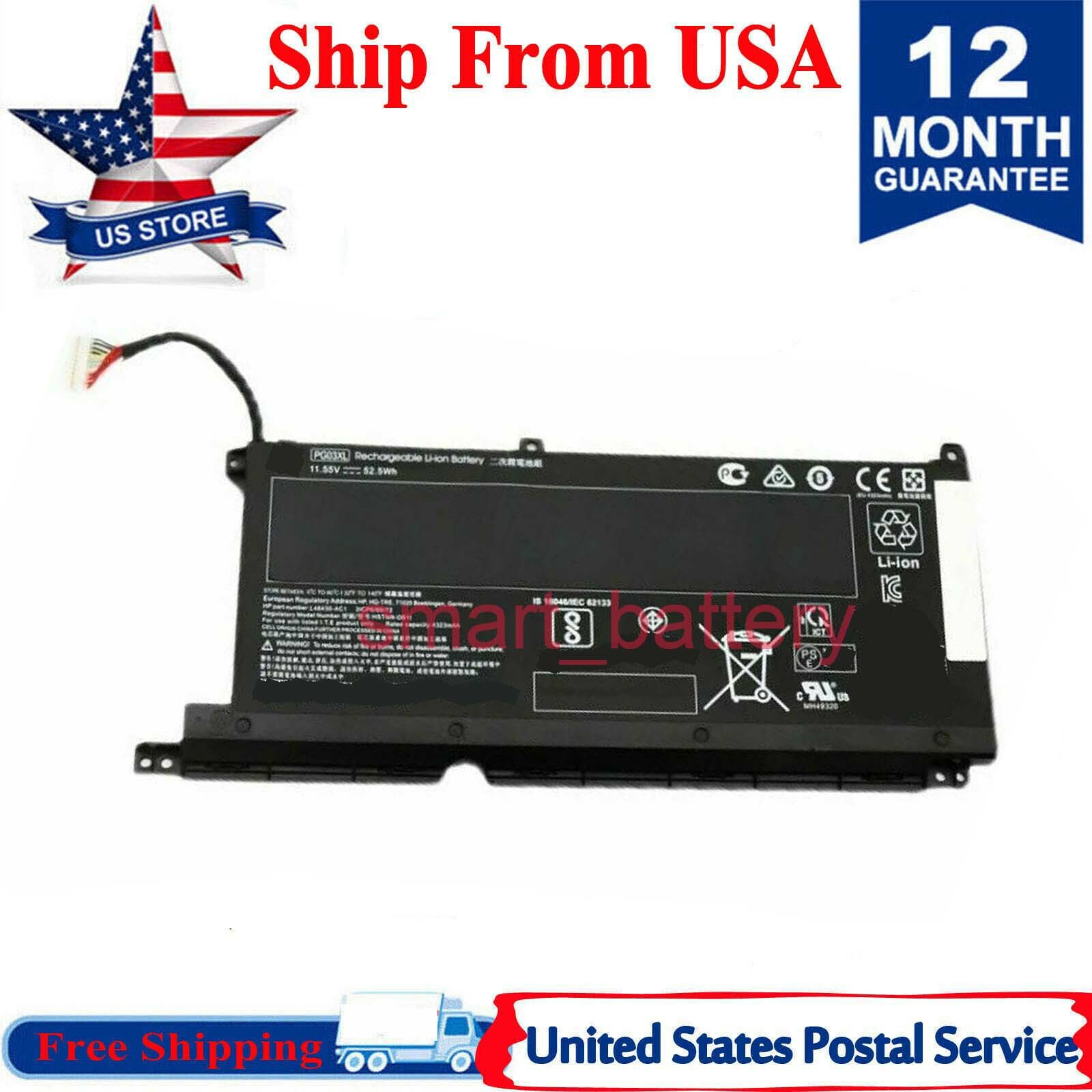 PG03XL Battery for Hp Spectre 15-AP012DX 15-AP 15-ap062nr 831532-421 HSTNN-LB7C
