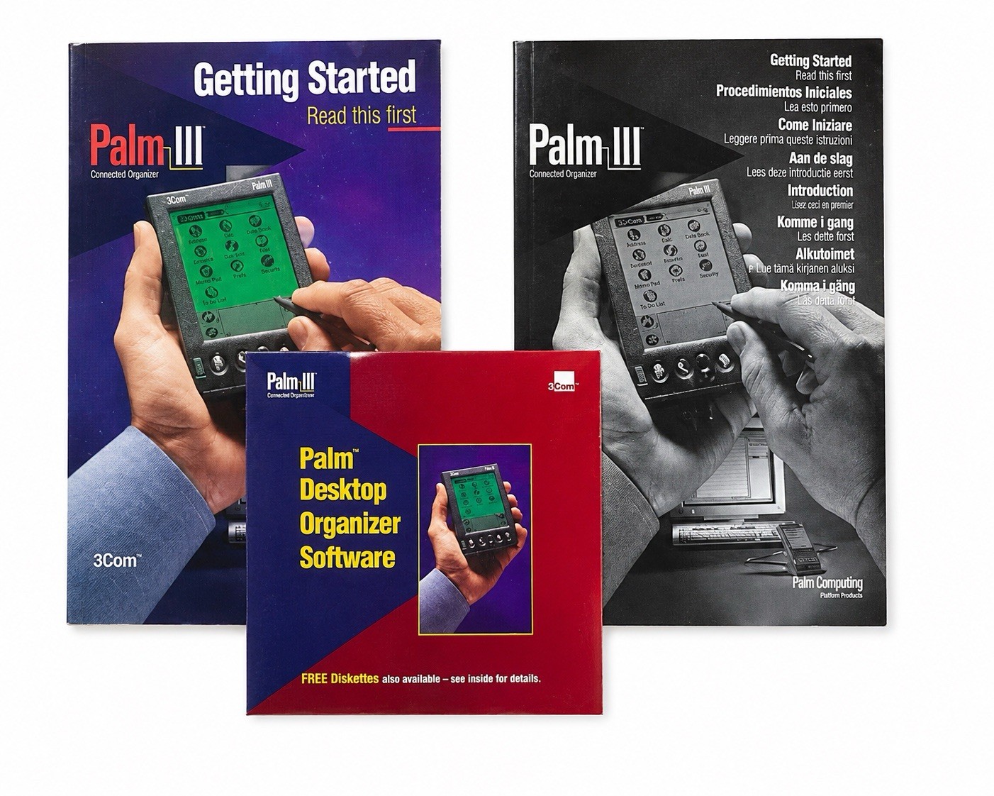 Palm III Desktop Organizer Software CD & Booklet & Manual Vintage 1998 VGC
