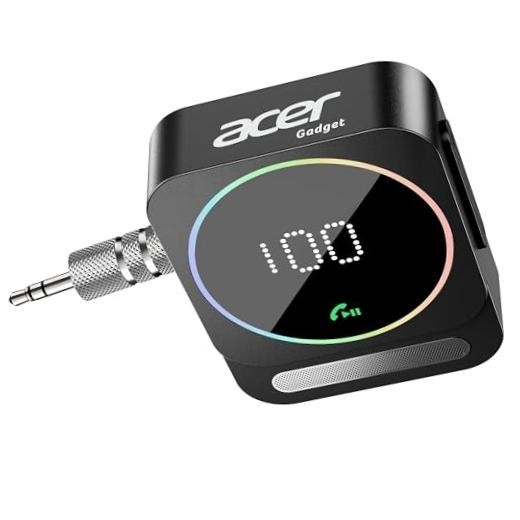 Gadget Bluetooth Receiver for Car/Home/Wired Headphones, 3.5mm AUX, Black