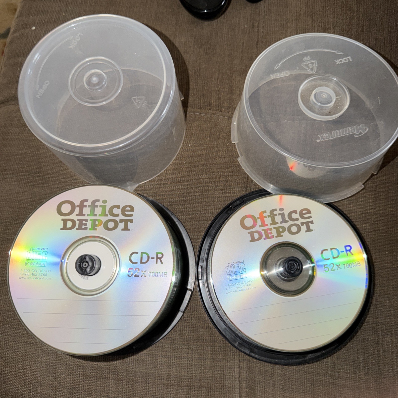 OFFICE DEPOT 52X CD-R Blank CD’s. Approximately 70+.