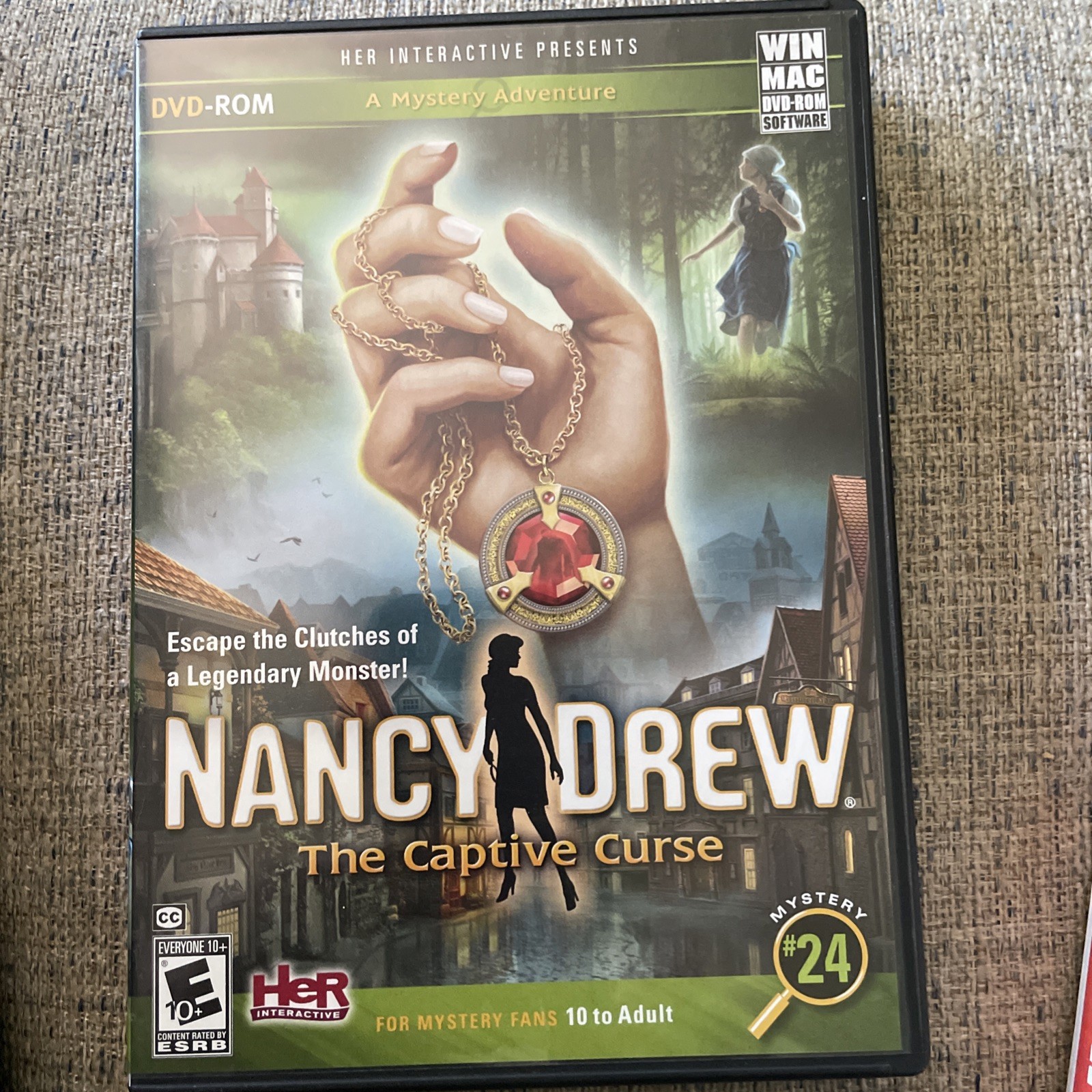Nancy Drew THE CAPTIVE CURSE DVD-ROM Her Interactive Mystery Game #24 Win/Mac