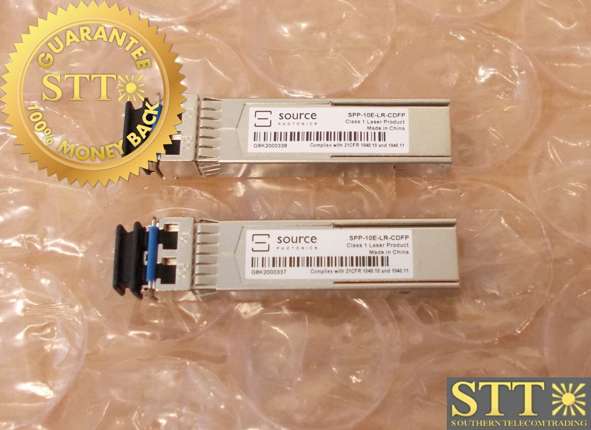 SPP-10E-LR-CDFP SOURCE PHOTONICS 10GBASE-LR 1310NM SFP+MSA (LOT OF 2) NEW