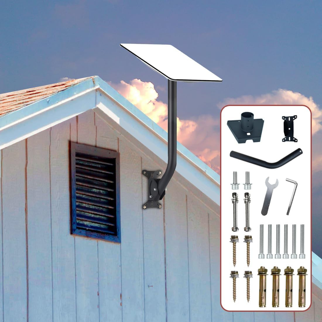 Starlink Mount,Adjustable Wall Mount Gen 3 with Telescoping Support Arm