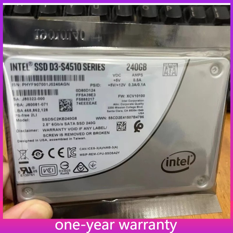 Intel S4510 Series 240GB 2.5'' 6Gb/s SATA3 SSDSC2KB240G8 Solid State Drive New 