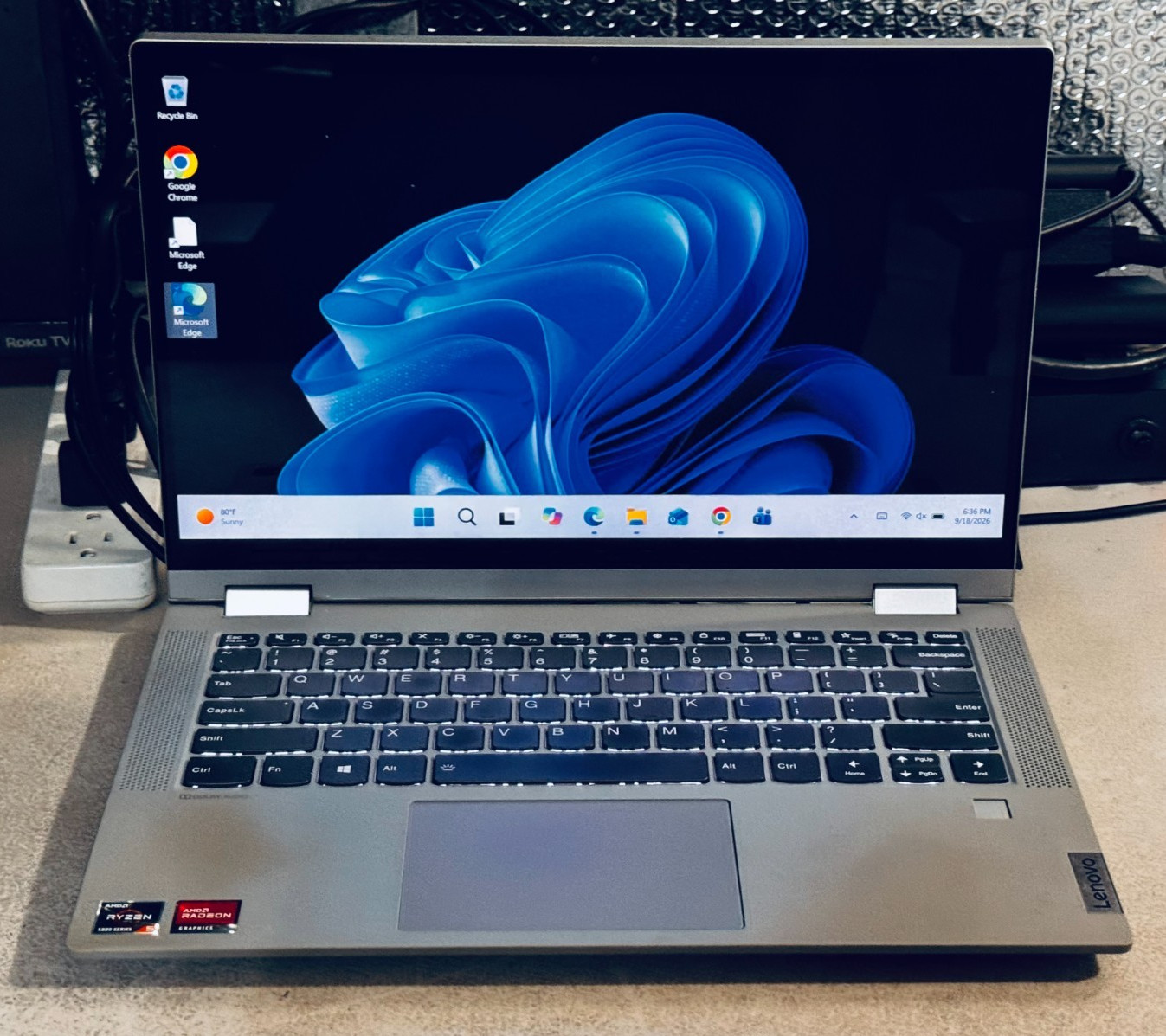 Lenovo IdeaPad Flex 5 (6)-Core Touch 2-in 1-Ryzen 5 5500U-8GB RAM=256GB WIN 11